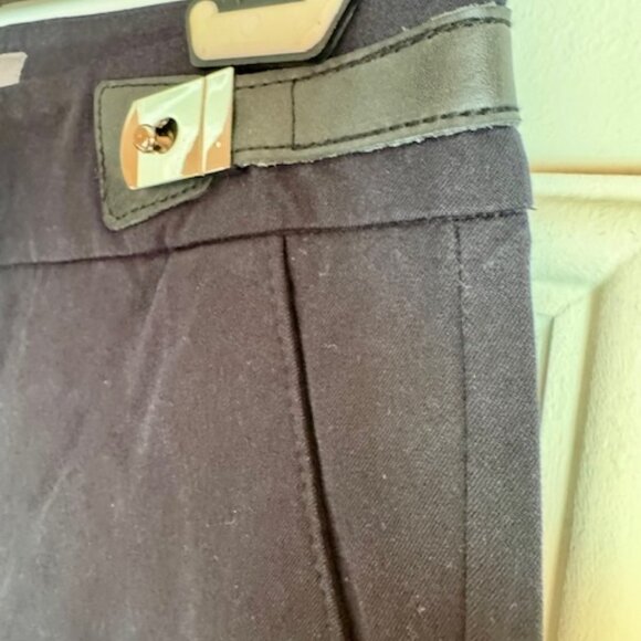 Thick material navy blue skinny pants - Picture 4 of 5